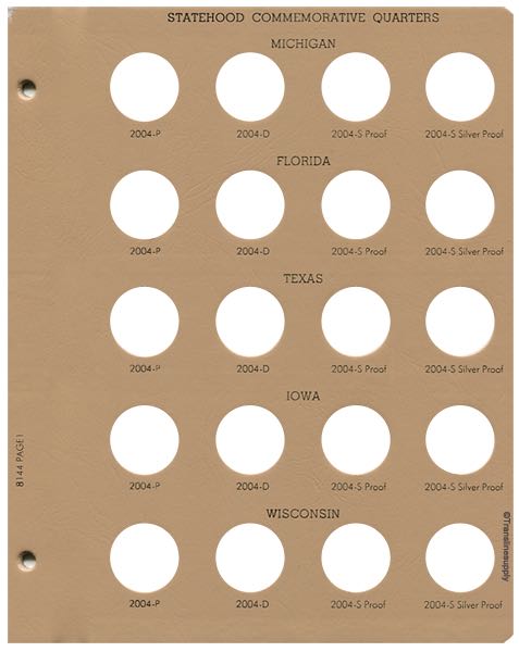 Statehood Quarters 2004-2008 Vol 2. P&D, with S proof