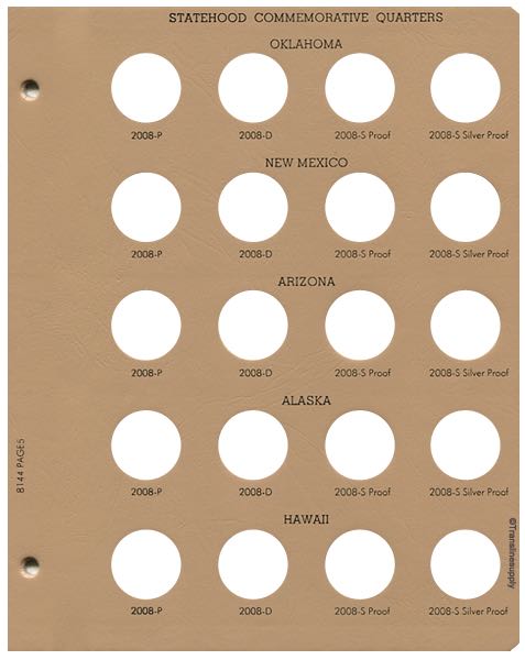 Statehood Quarters 2004-2008 Vol 2. P&D, with S proof