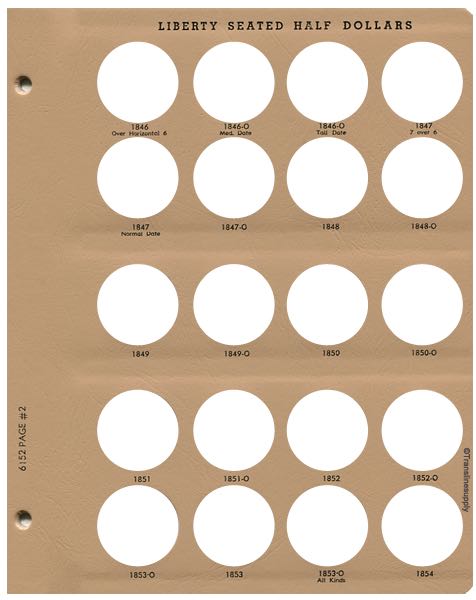 Liberty Seated Half Dollars 1839-1891