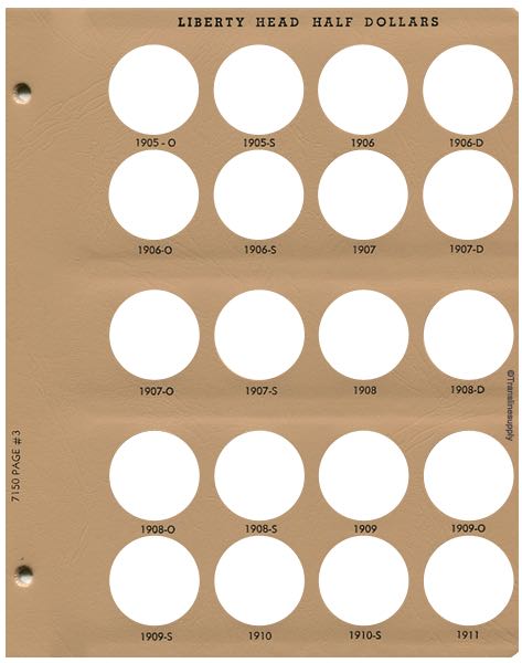 Liberty Head Half Dollar Replacement Page 3