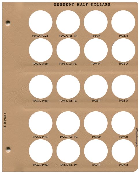Kennedy Half Dollars with proof Replacement Page 5