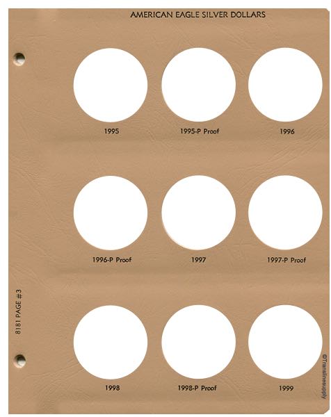 American Eagle Silver Dollars with proof Vol 1 Replacement Page 3