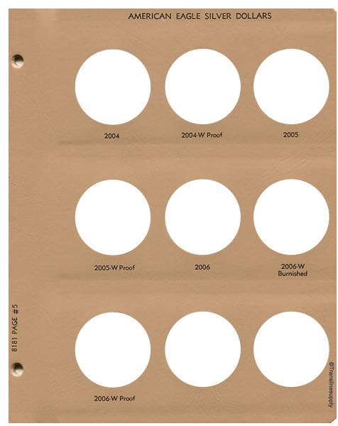 American Eagle Silver Dollars with proof Vol 1 Replacement Page 5