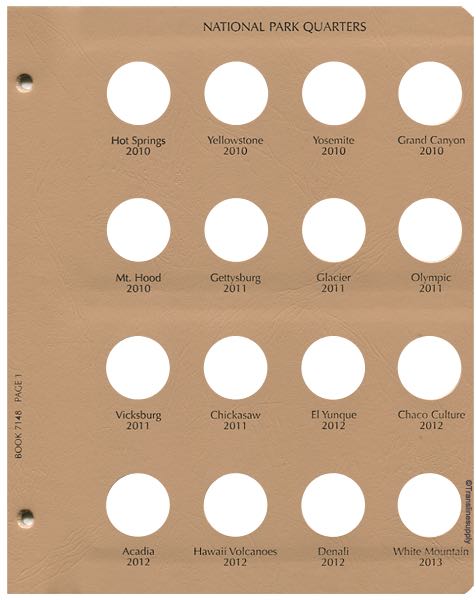 National Park Quarters 2010-2021. Single MM