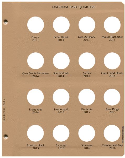 National Park Quarters 2010-2021. Single MM