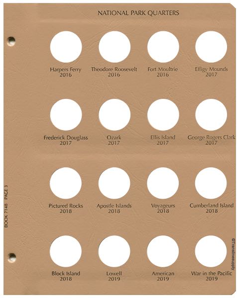 National Park Quarters 2010-2021. Single MM