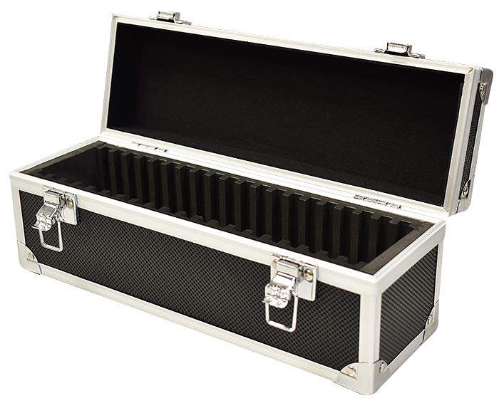 20 Slab Black & Aluminum Box - Solid Top