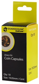 Cent (19mm) Direct-Fit Coin Capsules - 10 Pack