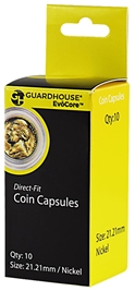 Nickel (21.2mm) Direct-Fit Coin Capsules - 10 Pack