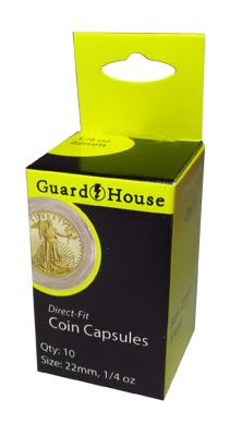 1/4 oz Gold Eagle Direct-Fit Coin Capsules - 10 Pack