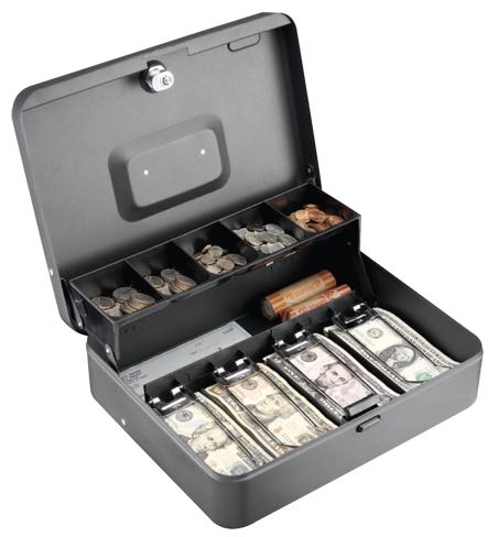 Anti-Theft Security Tiered Cash Box with Bill Weights