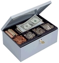 Cash Box with Tray and Security Lock - 11.25x7.5x4.75