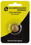 1/10 oz American Gold Eagle Direct Fit Guardhouse Capsule - Retail Card