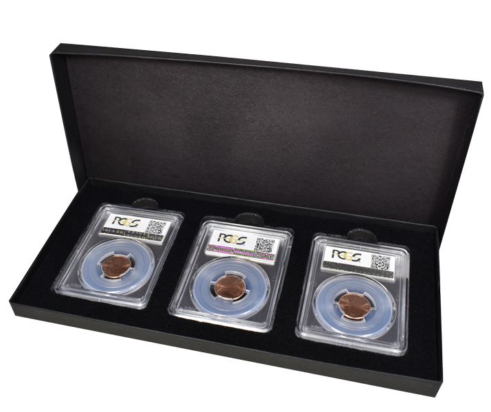 3 Slab Paperboard Certified Coin Gift Box