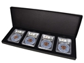 4 Slab Black Paperboard Certified Coin Gift Box