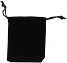 Velour Drawstring Pouch - 2.75x3.25 Black