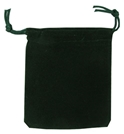 Velour Drawstring Pouch - 2.75x3.25 Green