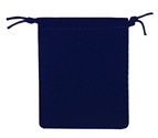 Velour Drawstring Pouch - 2.75x3.25 Navy Blue