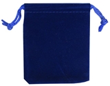 Velour Drawstring Pouch - 2.75x3.25 Royal Blue