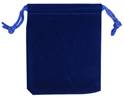 Velour Drawstring Pouch - 2.75x3.25 Royal Blue