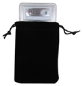 Velour Drawstring Pouch - 3x4.25 Black