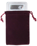 Velour Drawstring Pouch - 3x4.25 Maroon