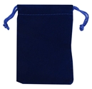 Velour Drawstring Pouch - 3x4.25 Royal Blue