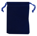 Velour Drawstring Pouch - 5x7.5 Royal Blue