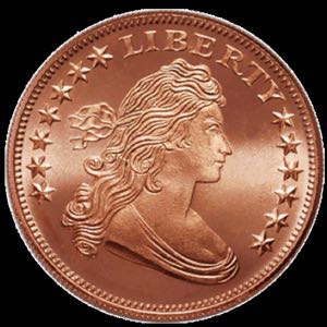 1oz Copper Round - Draped Bust