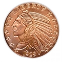 1oz Copper Round - Indian Head Design