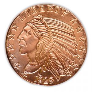 1oz Copper Round - Indian Head Design