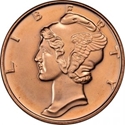 1oz Copper Round - Mercury Dime