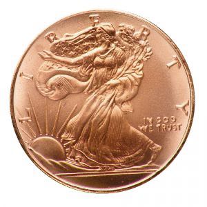 1oz Copper Round - Walking Liberty Design