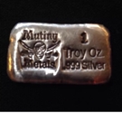 Mutiny Metals - 1 Ounce Hand Poured .999 Fine Silver Bar