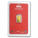 1 gram Gold Bar - Republic Metals Corp (RMC)