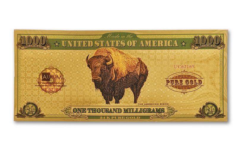 1 Gram Buffalo Gold Note (24k)