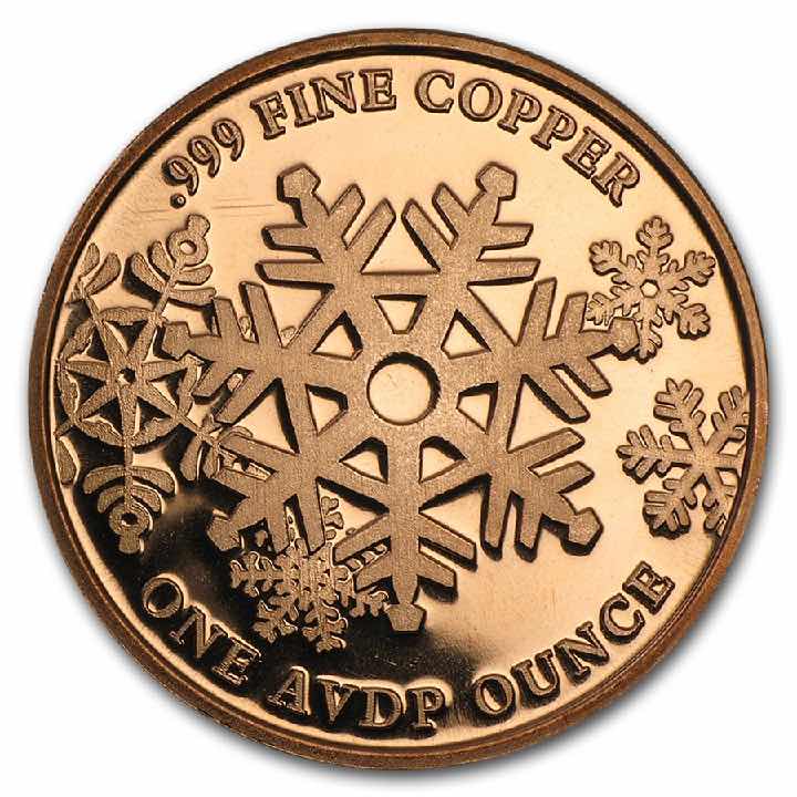 1 oz Copper Round - Santa Claus Is Coming To Town