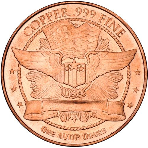 1 oz Copper Round - Trade Dollar Design