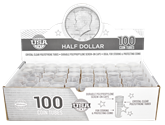 Round Coin Tube-Half-Dollar, 100/box