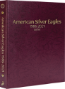 American Silver Eagles 1986-2021, Date Set P, S, & W (Burgundy)