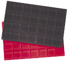 Horizontal 2x2 Display Tray (28 Slots) Red