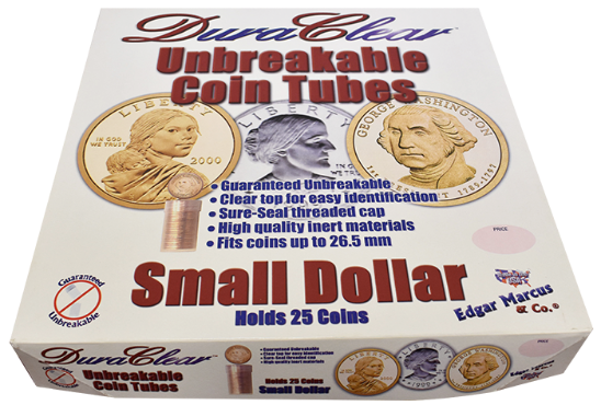 Edgar Marcus Small Dollar Coin Tube - Dura Clear