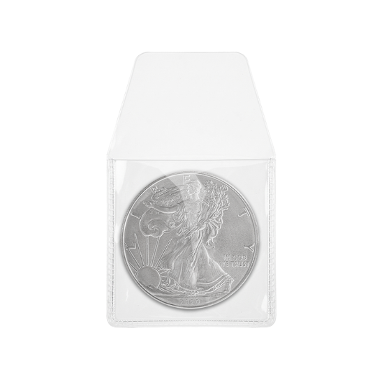 2x2 Coin Sleeves - Single Pocket Vinyl Sleeves