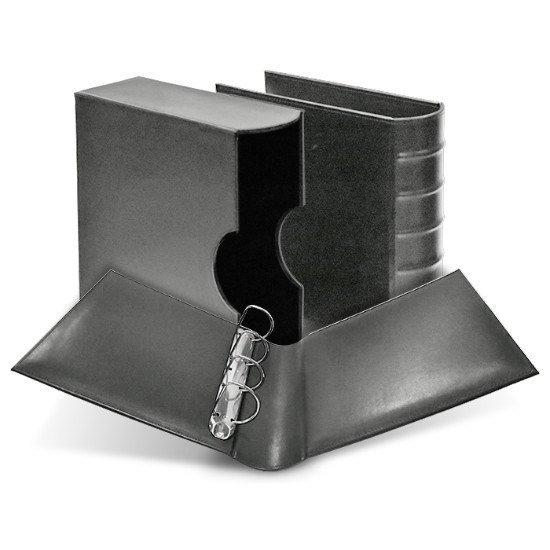 Cornerstone Large Capacity 4 D-Ring Binder & Slip Case (Gray)