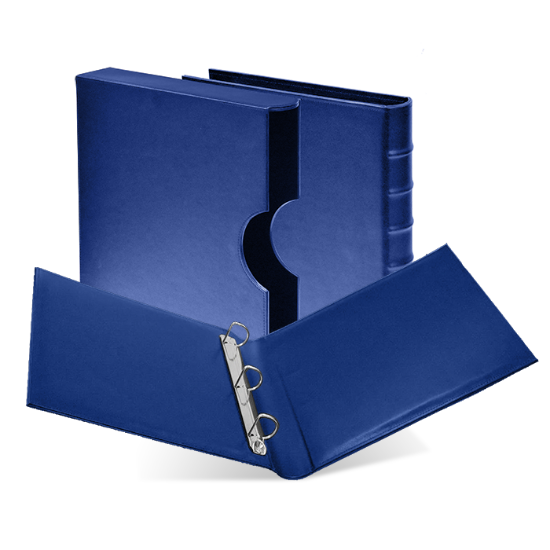 Cornerstone Regular Capacity 3 D-Ring Binder & Slip Case (Navy Blue)