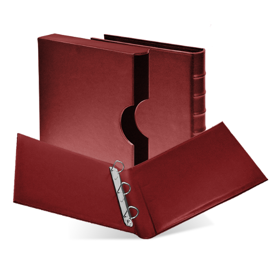 Cornerstone Regular Capacity 3 D-ring Binder & Slip Case (Burgundy)