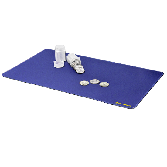 Desk Mat with Stitched Trim - 14 x 24 (Cobalt Blue)