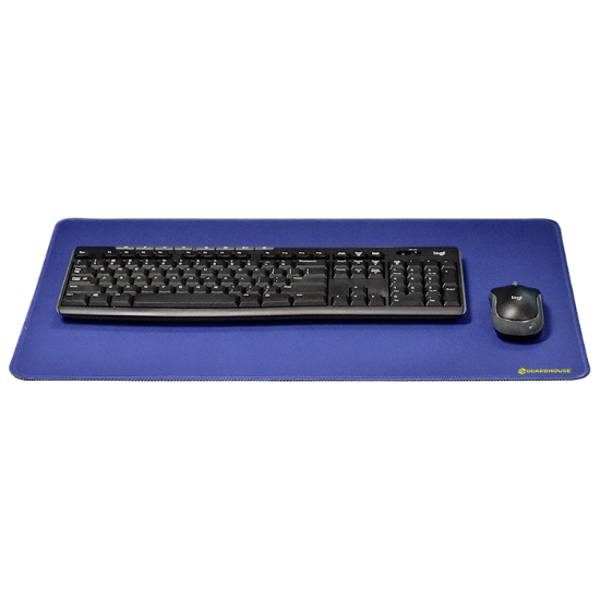 Desk Mat with Stitched Trim - 14 x 24 (Cobalt Blue)
