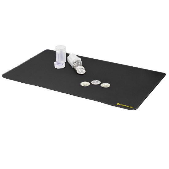 Desk Mat with Stitched Trim - 14 x 24 (Black)