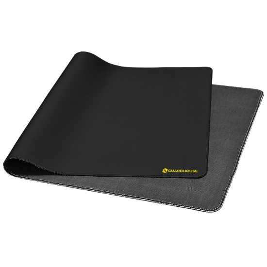 Desk Mat with Stitched Trim - 14 x 24 (Black)